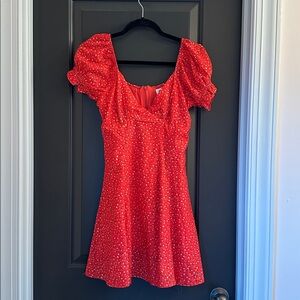 Princess Polly Baily Floral Mini Red Floral Dress